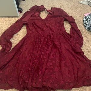 Altered state maroon long sleeve dress